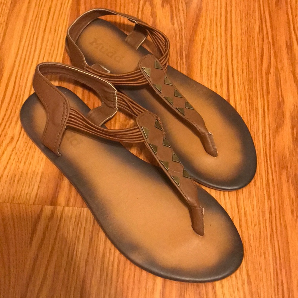 Brown Slip-on Sandals